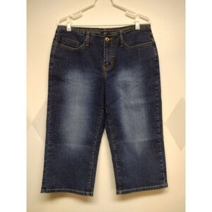 Bailey's Point contrast stitch denim capris cropped jeans